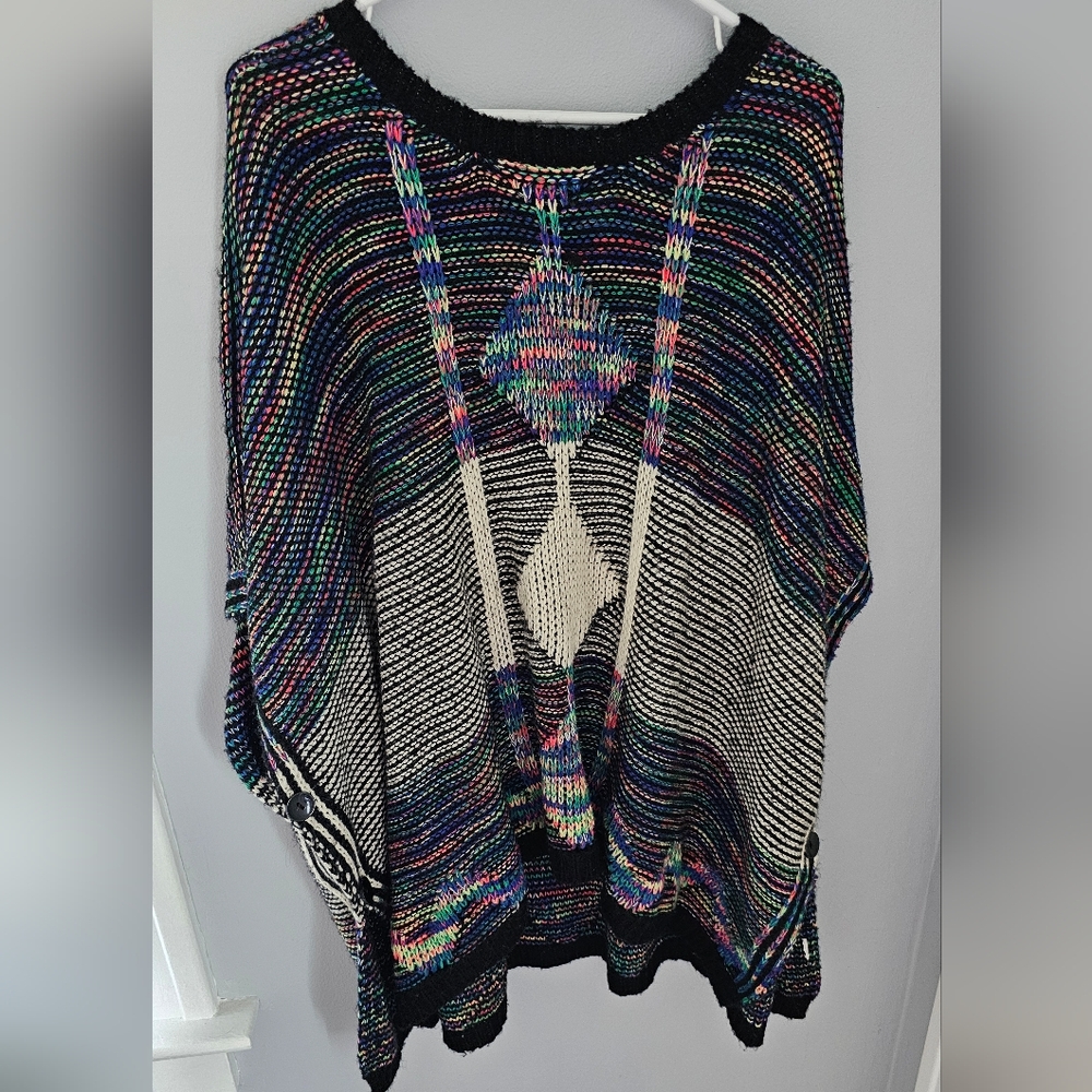 Colorful Poncho/sweater